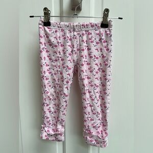 Disney Parks 24M White, Pink, and Purple Floral Princess Stretch Leggings Pants